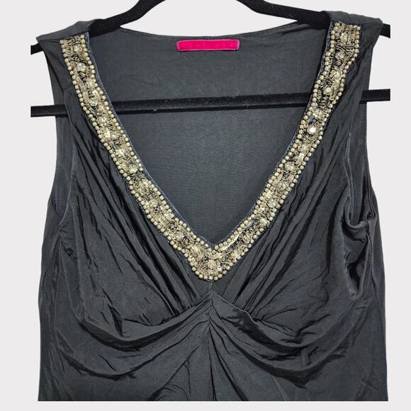 "Velvet" Brand Beaded Neckline Mini Dress – Size Small - Picture 4 of 8